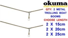 2 Okuma Metal Trolling Booms For Sea Fishing Boat Rod Line Rigs Jig Head Shads New. Price: $7.33.