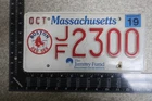 Massachusetts License Plate Tag 2019 Boston Red Sox Jimmy Fund Jf 2300 Used. Price: $53.20.