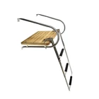 Marine City Stainless Steel 3 Step I/b Swim Teak Platform Ladder New. Price: $283.99.