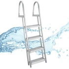 Recpro 4 Step Pontoon Dock Ladder Heavy Duty Aluminum Removable Boarding New. Price: $134.95.