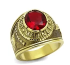 Us Marine Military Ring Mens Gold Plated Red Sim Ruby Stainless Steel Sz 9 -14 New. Price: $8.54.