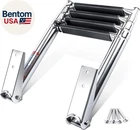 4 Step Boat Ladder, Stainless Steel Telescopic Pontoon Exten New. Price: $113.43.