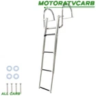 All-carb 4 Step Stainless Steel Telescoping Boat Ladder With Pedal Hand Railing New. Price: $69.85.