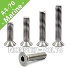 M10 Flat Socket Cap Screws, Marine Grade 316 A4 Stainless Steel, Metric Din 7991 New. Price: $14.36.
