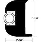 Taco Metals Inc. V11-3447BKA50-1 Black Vinyl Rub Rail 50' New. Price: $283.40.