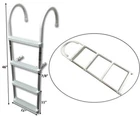 #marine Boat Aluminum White Polyethylene Swim Boarding Step Ladder Hook 46X15" New. Price: $81.95.