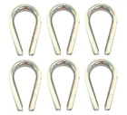 Qmh 414S-05 Marine Heavy Duty 316 Stainless Steel 3/16" Wire Rope Thimble 6-PACK New. Price: $14.95.