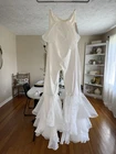 Arielusa White Ruffle Jumpsuit Romper Womens Small Nwt Bow Wide Leg 48 Long New. Price: $49.00.