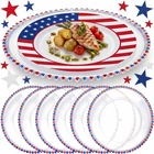 6 Pcs 4TH Of July Charger Plates Patriotic With Red And Blu New. Price: $55.99.