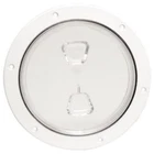 Beckson Marine DP82-W Screw Out Deck Plate W/ Standard Trim Ring, Dimple Center New. Price: $56.44.