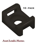 10-PACK Black Cable Tie Saddle Type Slotted Mount Base Wire Holder #8 Fastener New. Price: $11.88.