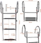 3 Steps Stainless Steel 14" Wide Telescoping Ladder Folding Dock 550LBS New. Price: $89.99.