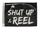 Taylormade "shut Up & Reel" 12"X18" Nylon Boating Flag - Wall Mount, Black New. Price: $29.30.