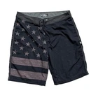 Hurley Mens Size 30 Black American Flag Boardshorts 8" Inseam Beach Pre-owned. Price: $22.88.
