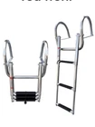Hoffen Pontoon Boat Ladder Stainless Steel 3 Step Telescoping Missing Hardware!! New. Price: $38.50.