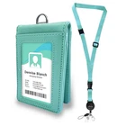 Double Sided Clear Badge Holder Leather With Quick Release Bu... New. Price: $11.87.