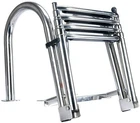 4 Step Stainless Steel Foldable Telescoping Pontoon Boat Ladder With Wide Pedal New. Price: $135.99.