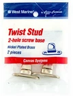 West Marine Twist Stud 2-HOLE Screw Base Pieces Boat Canvas Fasteners New. Price: $14.95.
