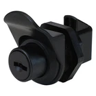 Teak Isle 29208 Marine Door Latch Black Locking Push Button With Finger Pull New. Price: $29.95.