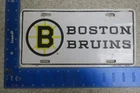 Booster Metal Front License Plate Hockey Team Boston Massachusetts Bruins 1989 Used. Price: $19.00.