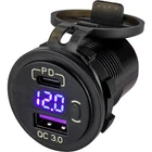 Sea-dog Round & Usb-c Power Socket W/hidden Voltmeter New. Price: $35.99.