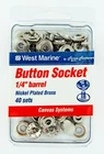 West Marine Button Socket 1/4" Barrel 40 Sets Grade Canvas Fasteners New. Price: $39.00.