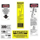 Home Maintenance Safety Labels - Werner 300 Lb Fiberglass Ladder Kit 6 Pack New. Price: $89.99.