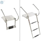 Telescoping 3 Steps Boat Ladder Marine Stainless Steel With Platform & Handrails New. Price: $101.01.