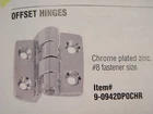Offset Chrome Zinc Hinges Pair 0942DP0CHR Perko Marine Boat Parts New. Price: $34.95.