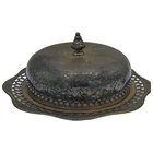 Viking Plate Copper Canada Round Serving Butter Dish With Lid Used. Price: $16.99.