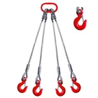 Yatointo Leg Bridle Wire Rope Slings 2.2T, 1/4"X3' Lifting 1/4"X3FT, Red. Price: $82.99.
