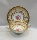 Paragon 2 Handle Cream Soup Bowl & Saucer Set Peach Gold Queen Elizabeth 1950S Used. Price: $18.99.