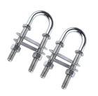 2X Marine Boat Stainless Steel Bow Stern Eye U Bolt Safety 4" Length 3/8" New. Price: $16.11.