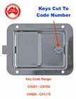 Flush Handle Paddle Lock Cut -tool Box Whale Tail Keys-goliath, Southco Brand. Price: $11.78.