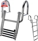Hoffen 4 Step Pontoon Boat Ladder, Stainless Steel Telescoping Folding New. Price: $124.30.