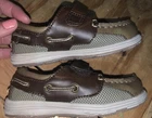 Little Boys Summer Slip On Brown And Tan Boat Shoe, Smart Fit, Size 7 Toddler Pre-owned. Price: $13.99.