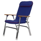 Seachoice High-back Canvas Folding Chair, Blue W/red Trim, Folds For Easy Storag New. Price: $270.84.