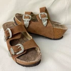 Muk Luks Sandals Suede Two Buckle Slide Platform Western Women's 9 Brown Pre-owned. Price: $11.66.