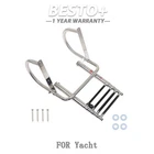New 4 Step Stainless Steel Telescoping Boat Ladder With Pedal Hand Railing. Price: $72.22.