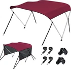 Kakit 3 Bow Bimini Top W/ Mesh Sides For Boats QW0506R-A08, No Poles New. Price: $74.99.