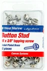 West Marine Button Stud #8 X 3/8" Tapping Screw 40 Pieces Boat Canvas Fasteners New. Price: $39.00.