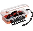 Plano 1450-00 Small Polycarbonate Waterproof Case 9" X 4.88" 3" Orange/clear New. Price: $24.89.
