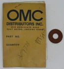 New Omc Outboard Marine Corp Boat Oem Washer Part No. 309773. Price: $12.99.
