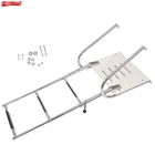 3-STEP Telescoping Folding Stainless Steel Boat Ladder With Platform & Handrails New. Price: $111.42.