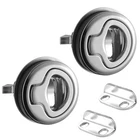 Boat Slam Latch Chrome Round Flush Pull For Marine Hatch Rv, 2 Pack New. Price: $13.99.