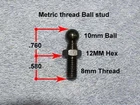 Black Nitrate Coated Gas Spring Strut Shock Stud Pin Mount 10MM Ball M8X1.25 New. Price: $5.29.