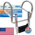 Mojiate 4-STEP Stainless Steel Pontoon Boat Ladder Foldable Telescoping Rear New. Price: $151.51.