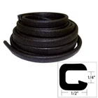 Taco Flexible Vinyl Trim 1/4" Opening 1/2"W 25'L Black V30-1008B25-1 New. Price: $93.95.