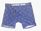 Lands End Open Fly-front Cotton Boxer Briefs, Navy Anchors, Medium, Nwot New. Price: $5.99.