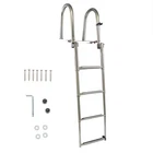 4 Steps Pontoon Boat Ladder Folding Stainless Steel Dock Telescoping New. Price: $121.84.